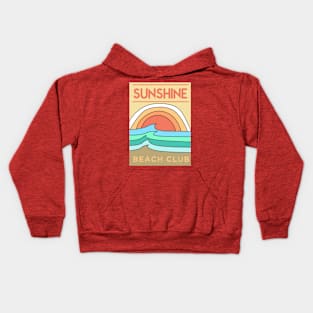 Sunshine Beach club sunshine wave Kids Hoodie